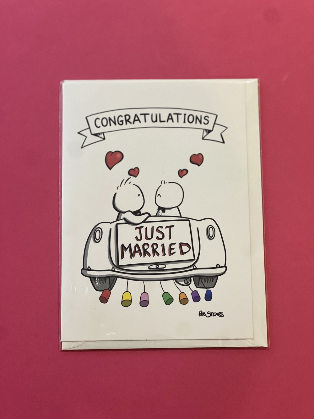 Same-Sex Gay Wedding Card by illustrator Rob Stears