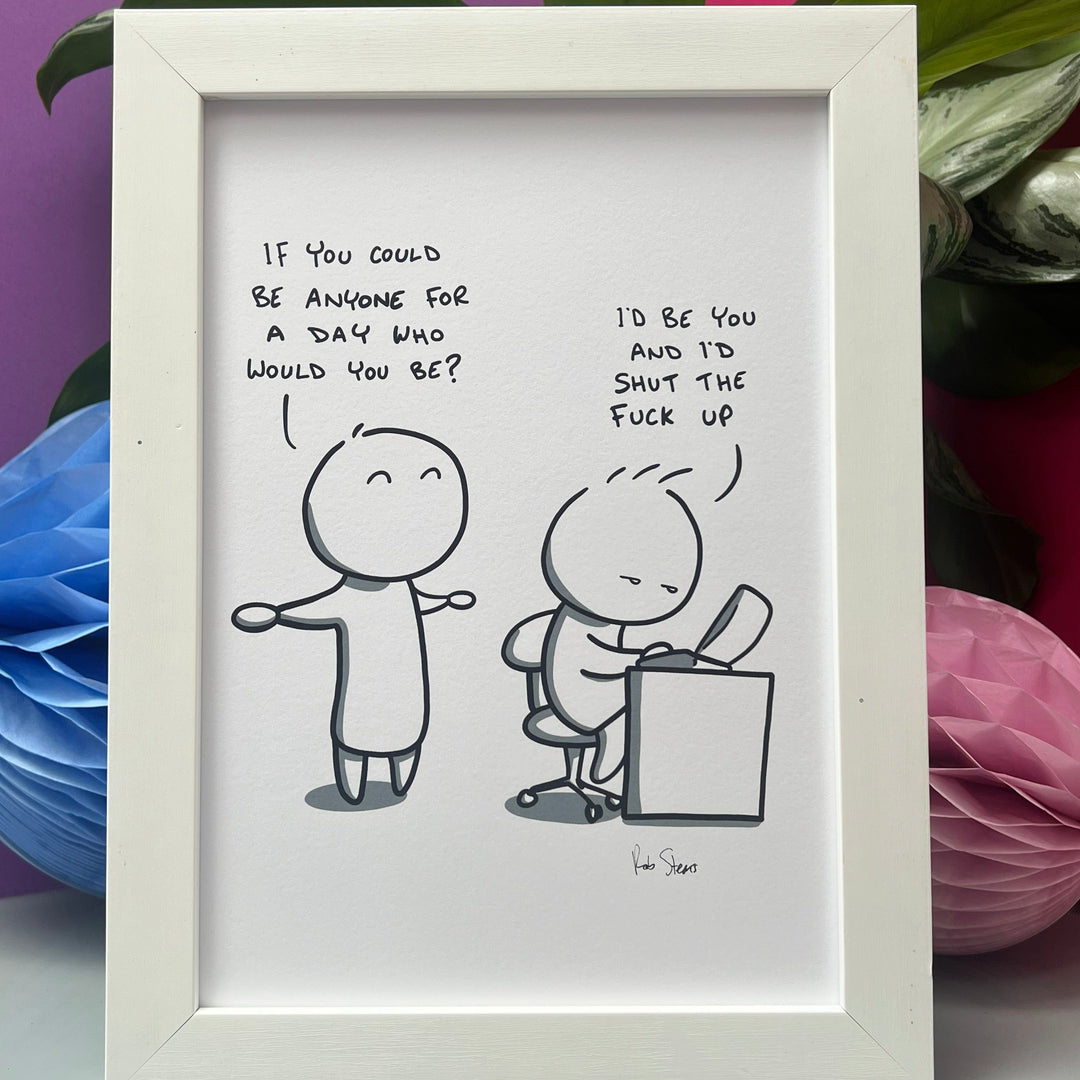Shut the fuck up! Print by illustrator Rob Stears