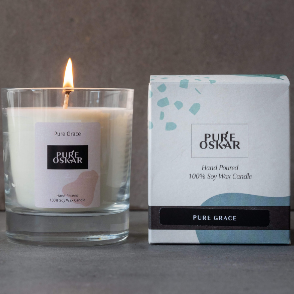 Pure OSkar Lemongrass 100% Soy Wax Candle