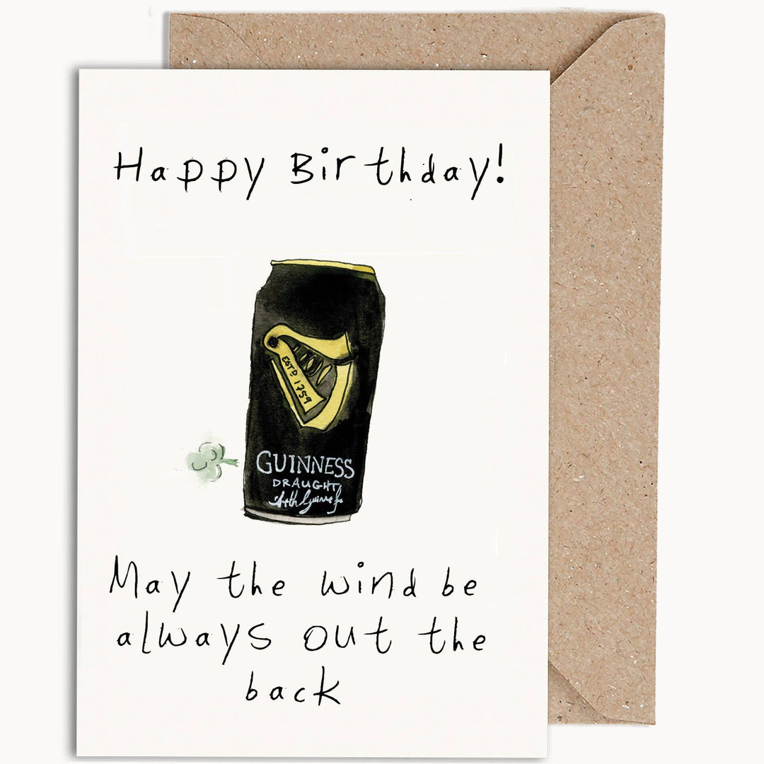 Happy Birthday Fart Greeting Card by Weird Watercolours