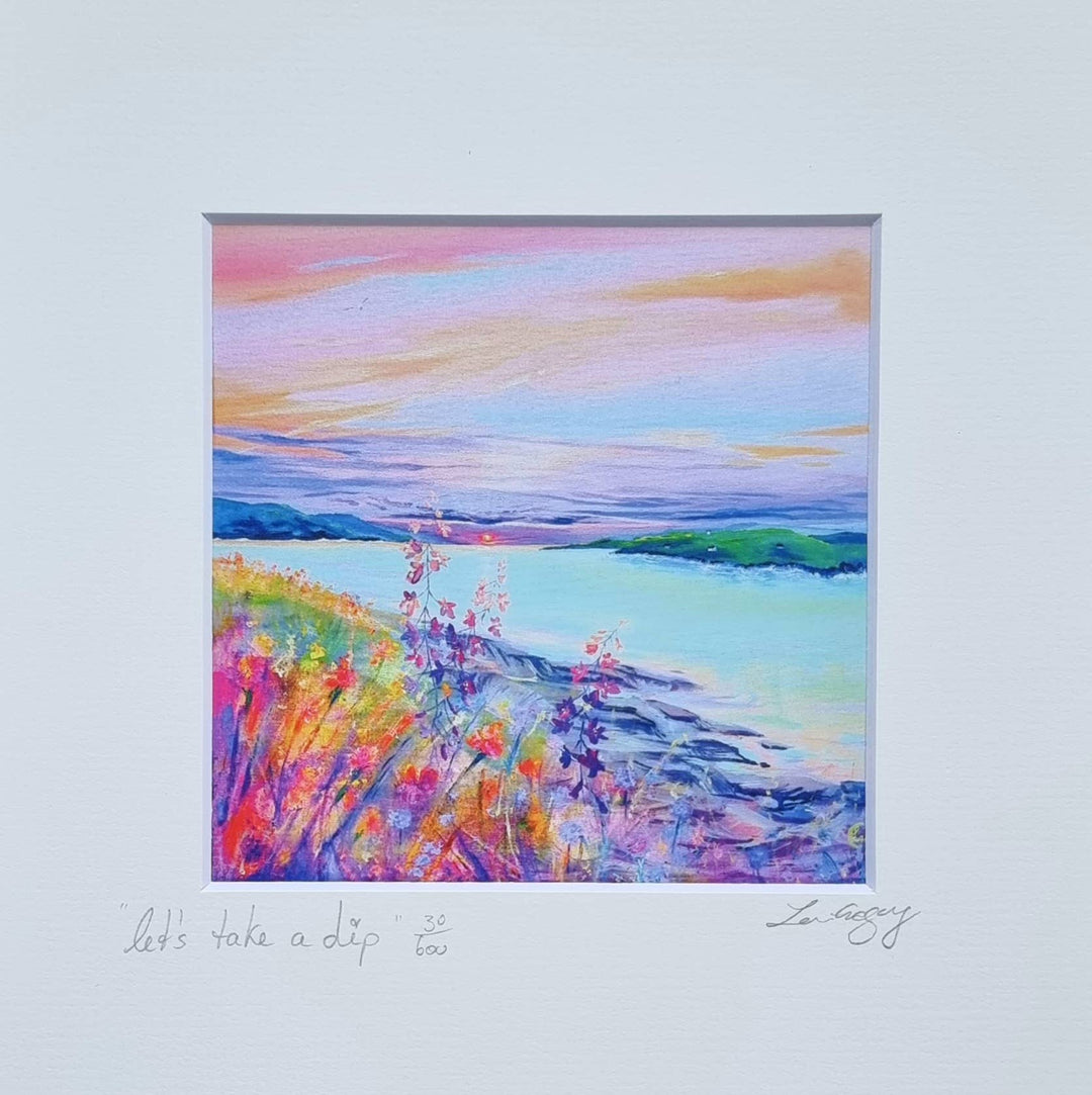 Love Lanis art - "Let's take a dip" - Limited Edition