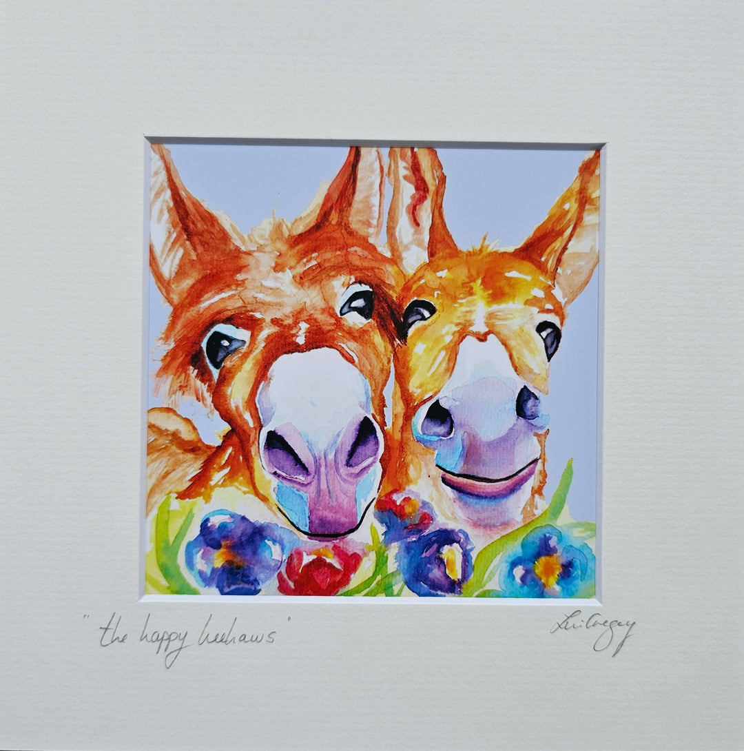 Love Lanis Art - "the happy heehaws" - Limited Edition