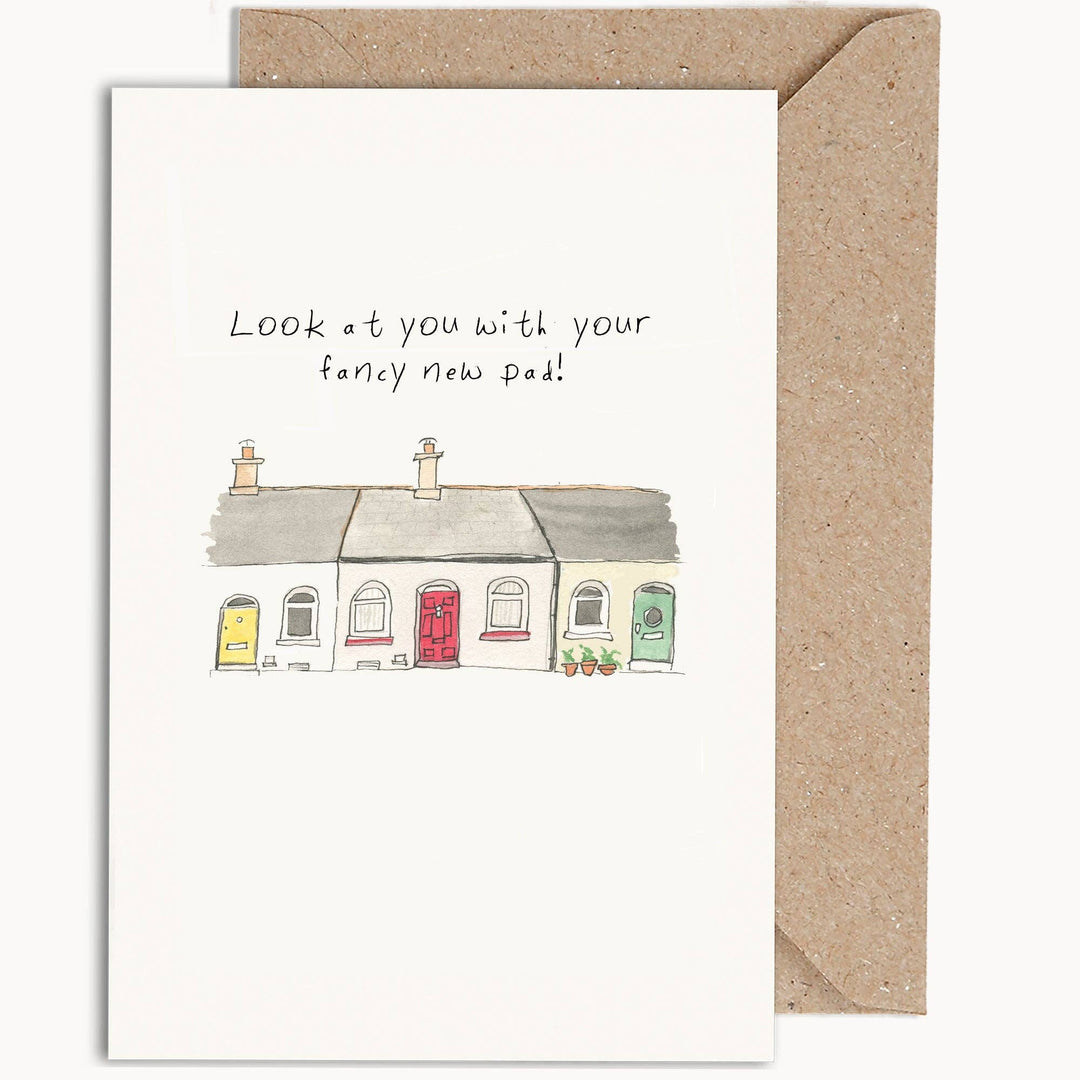 Fancy New Pad Greeting Card by Weird Watercolours
