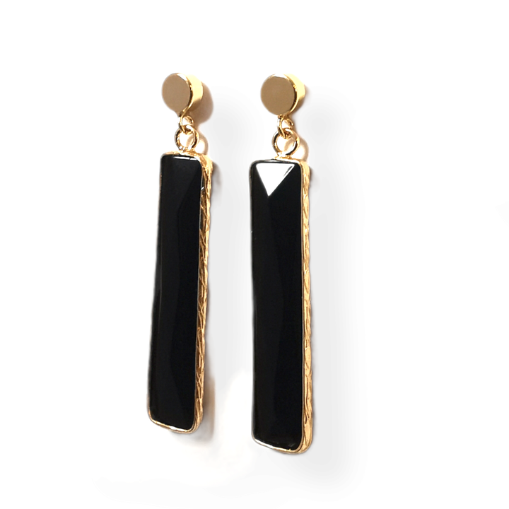 Black Bar Earrings by Kyna Maree