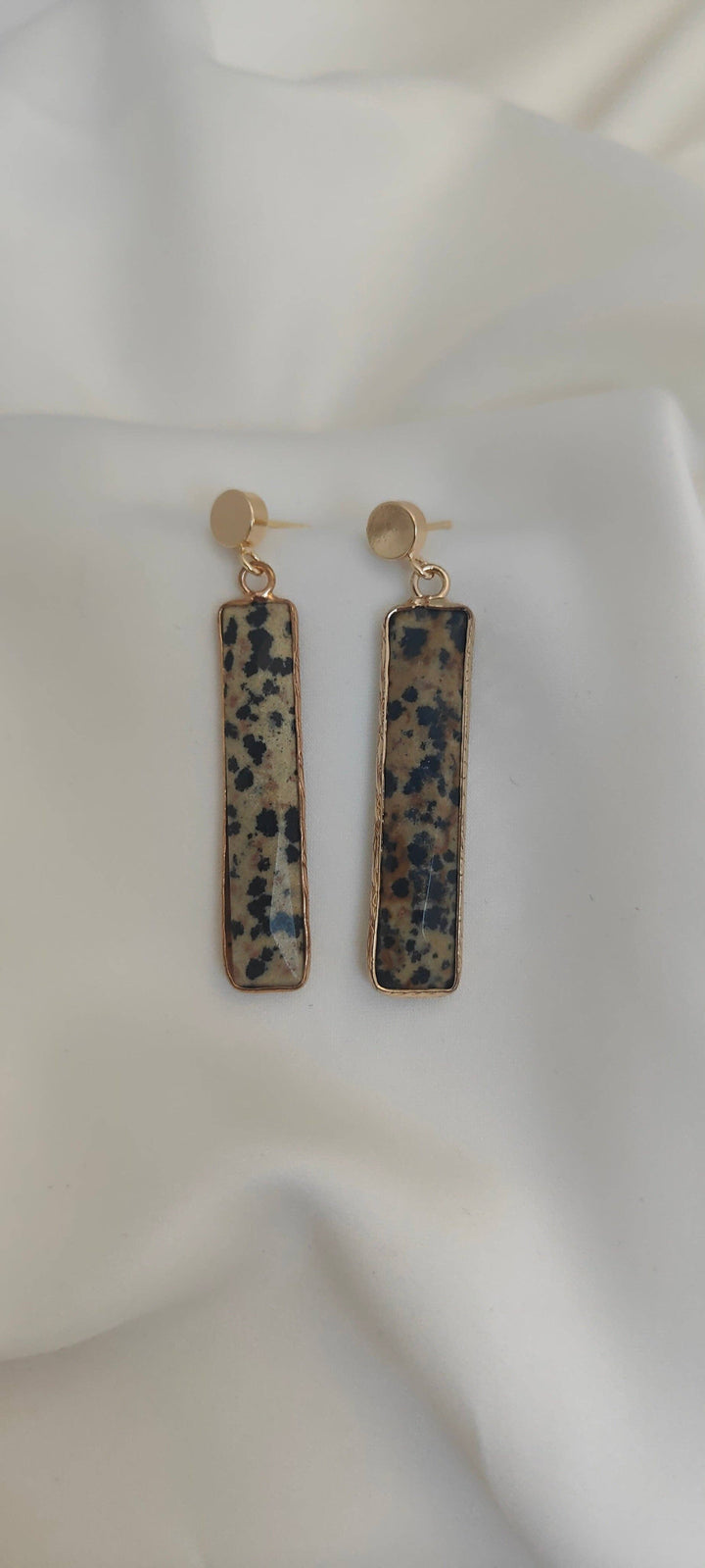 Leopard Bar Earrings by Kyna Maree