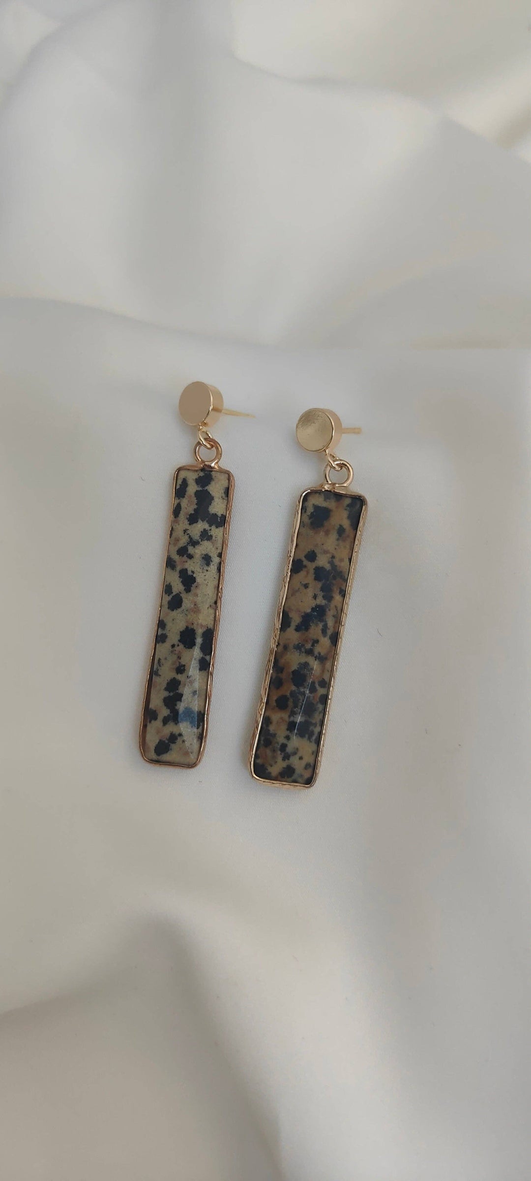 Leopard Bar Earrings by Kyna Maree