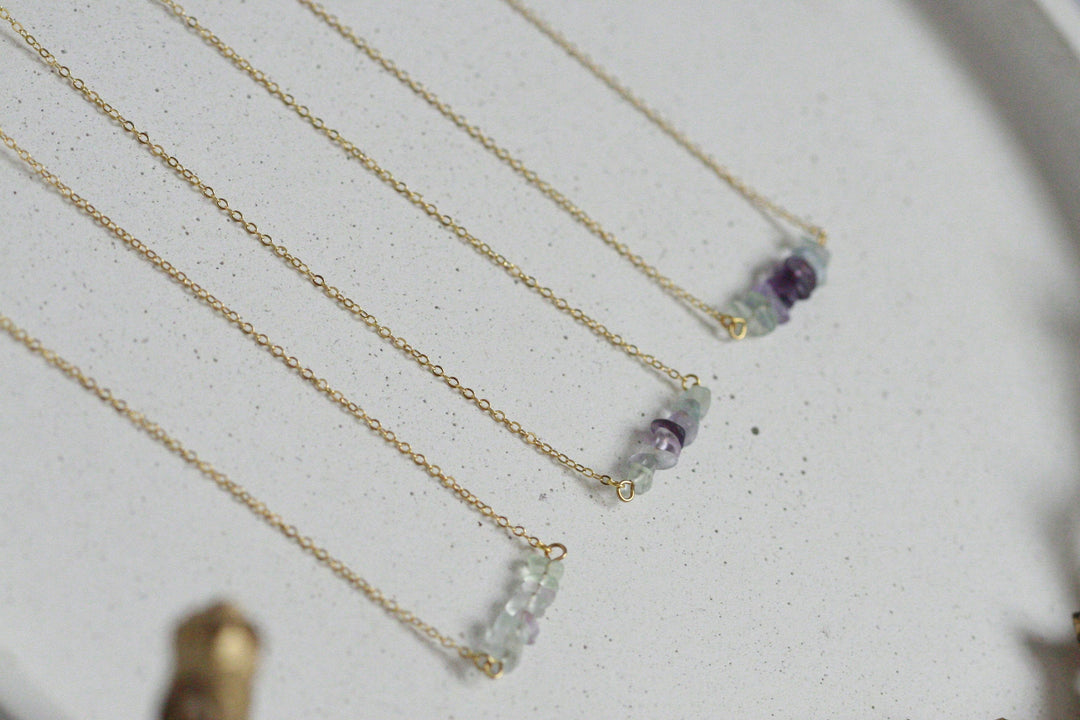 Delicate Fluorite Necklace | Crystal Jewellery by Kaiko