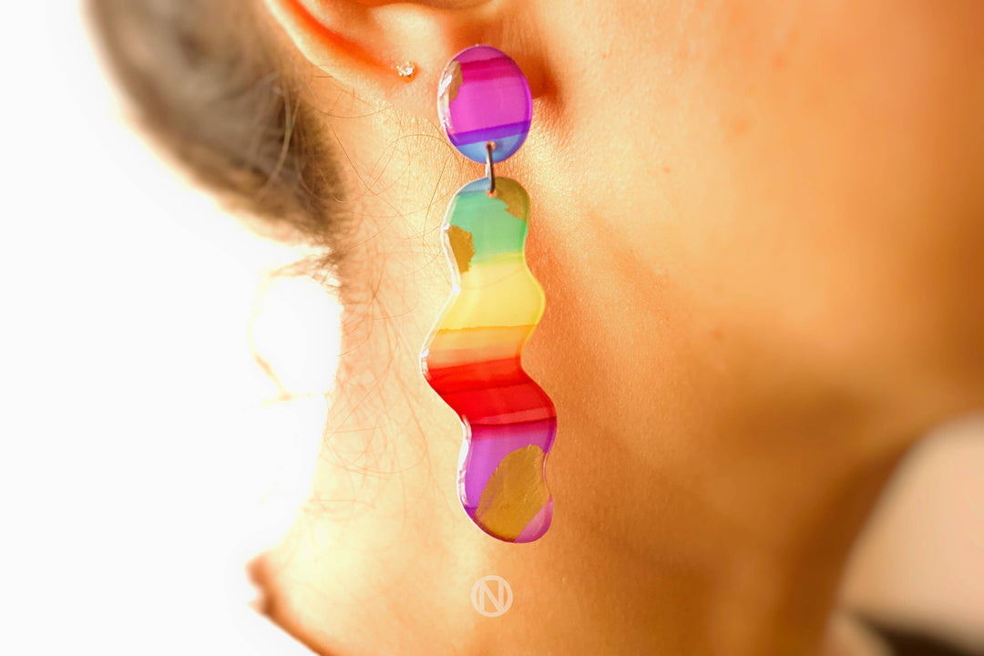 Rainbow Statement Earrings from Naoi