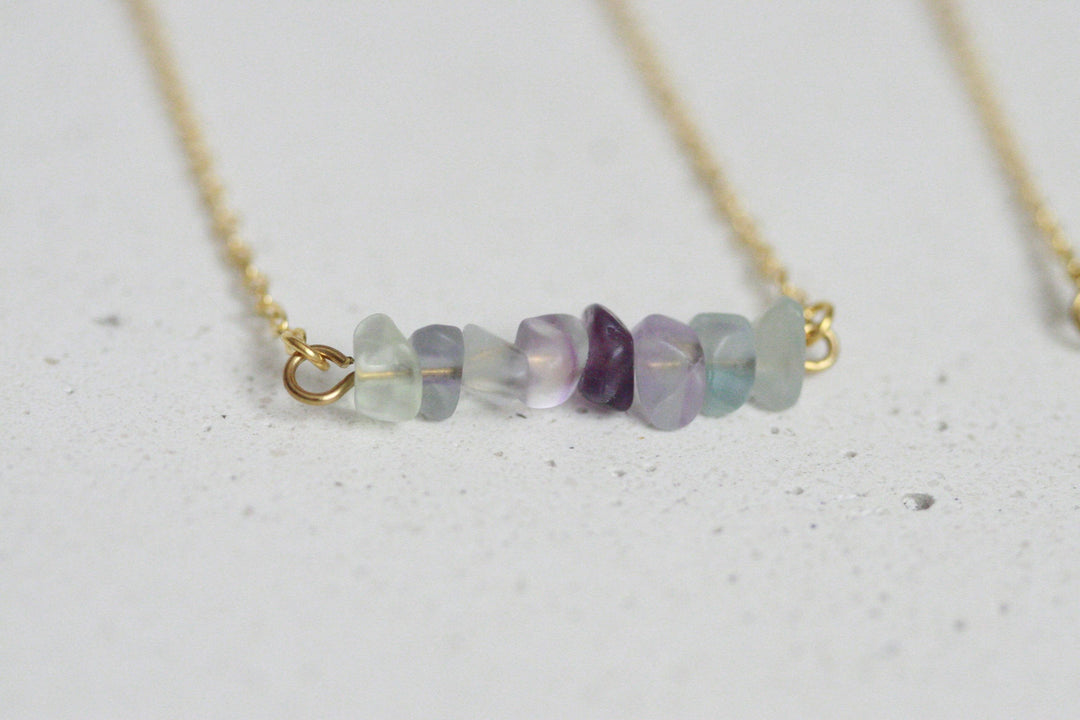 Delicate Fluorite Necklace | Crystal Jewellery by Kaiko