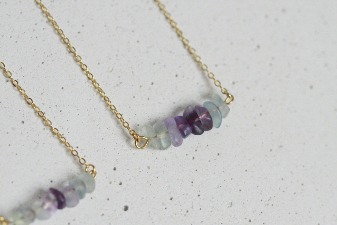 Delicate Fluorite Necklace | Crystal Jewellery by Kaiko