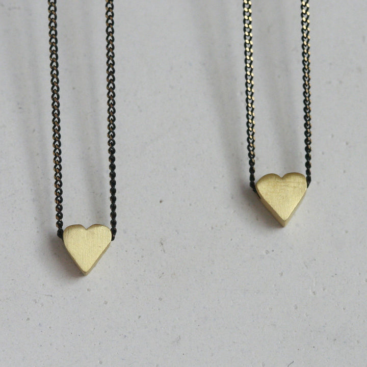 Delicate Brass Heart Necklace by Kaiko