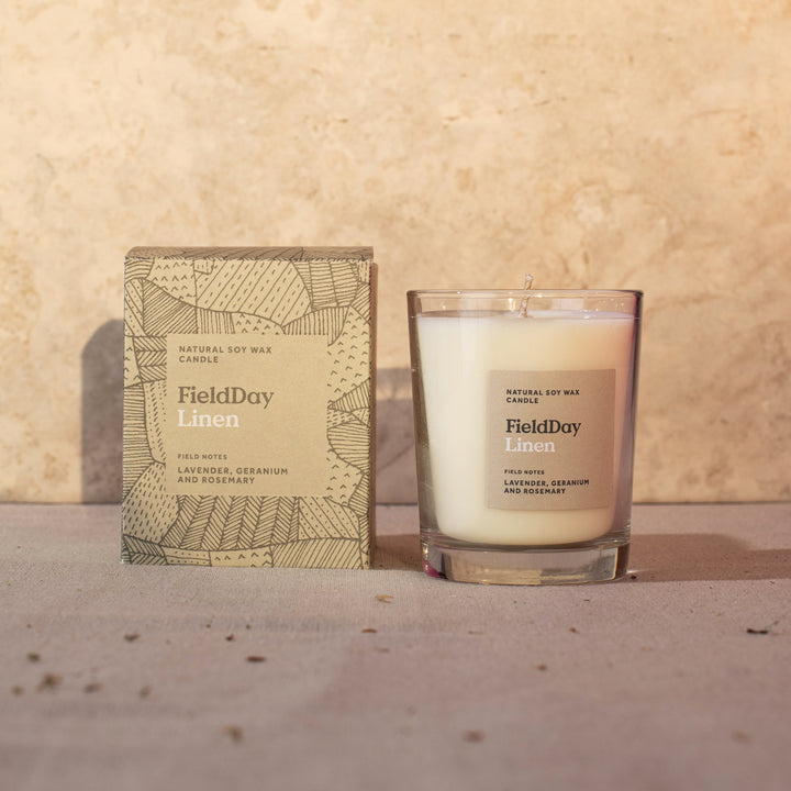 Linen Large Vegetable Soy Wax Candle from Field Day