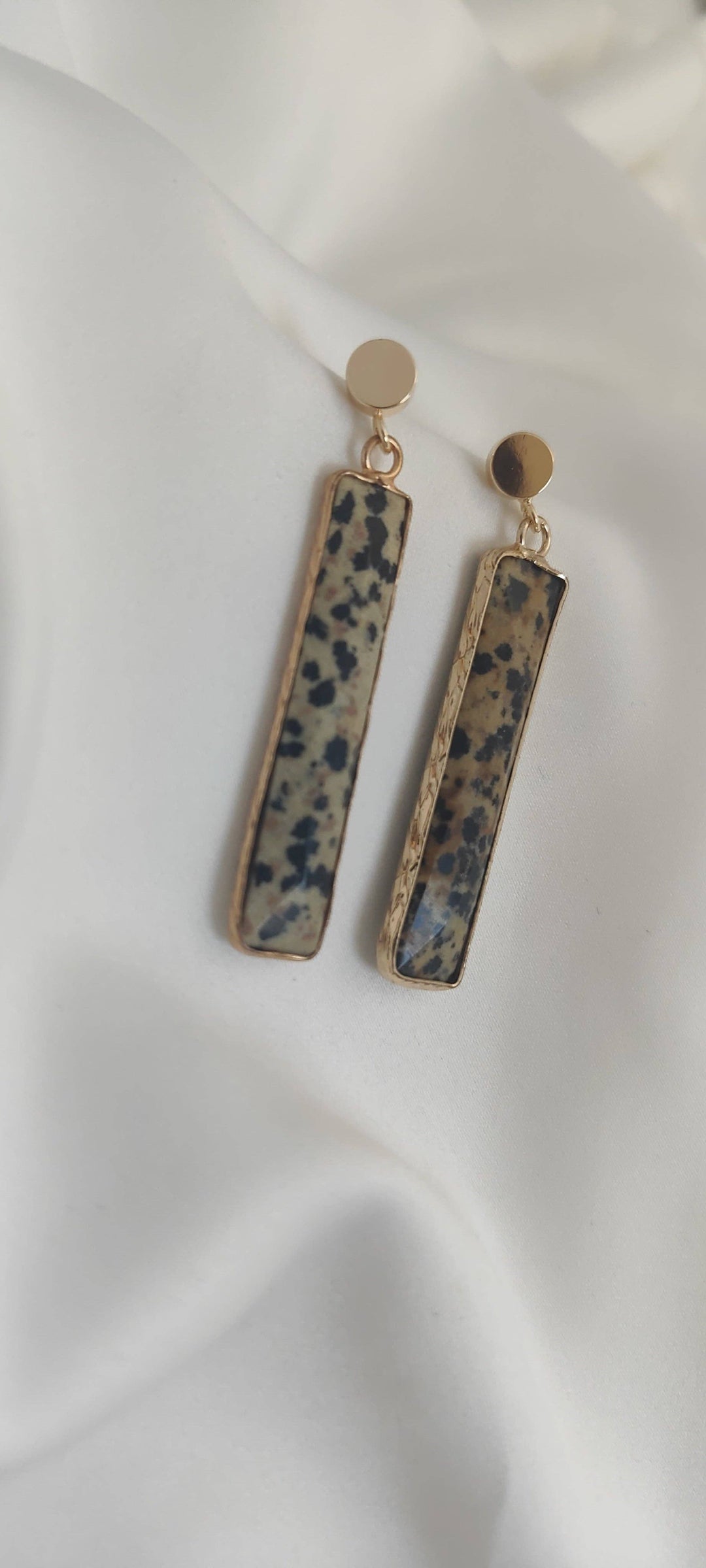 Leopard Bar Earrings by Kyna Maree