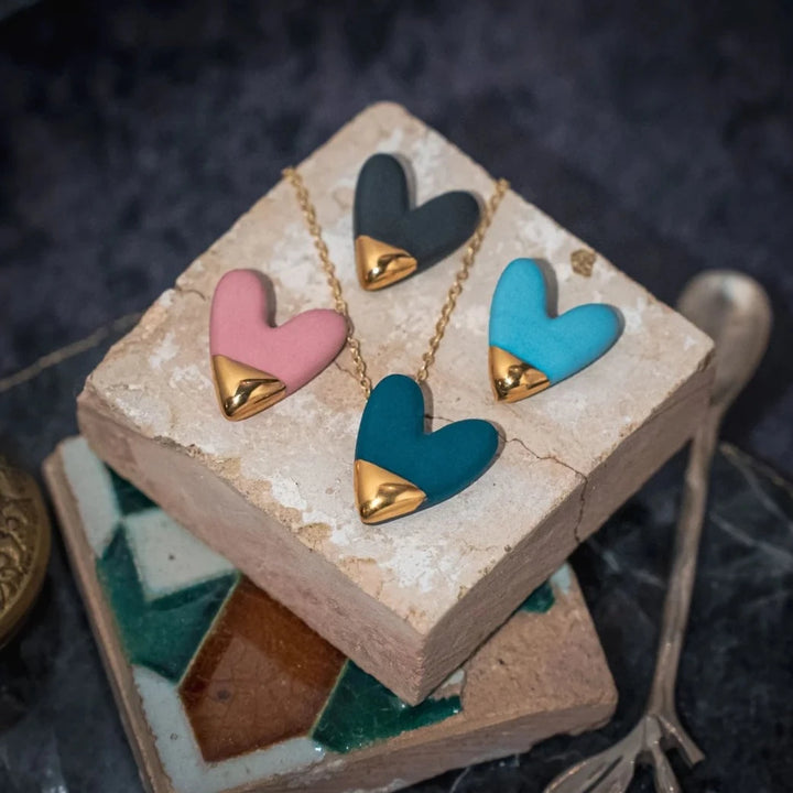 Heart Ceramic necklace by Danu