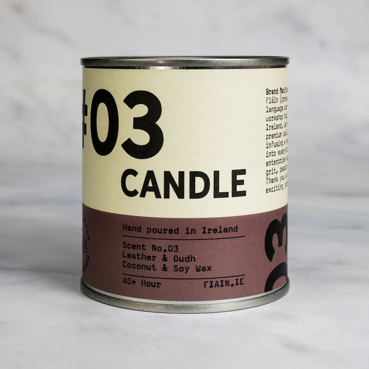 Fiáin - Candle 03 | Leather & Oudh