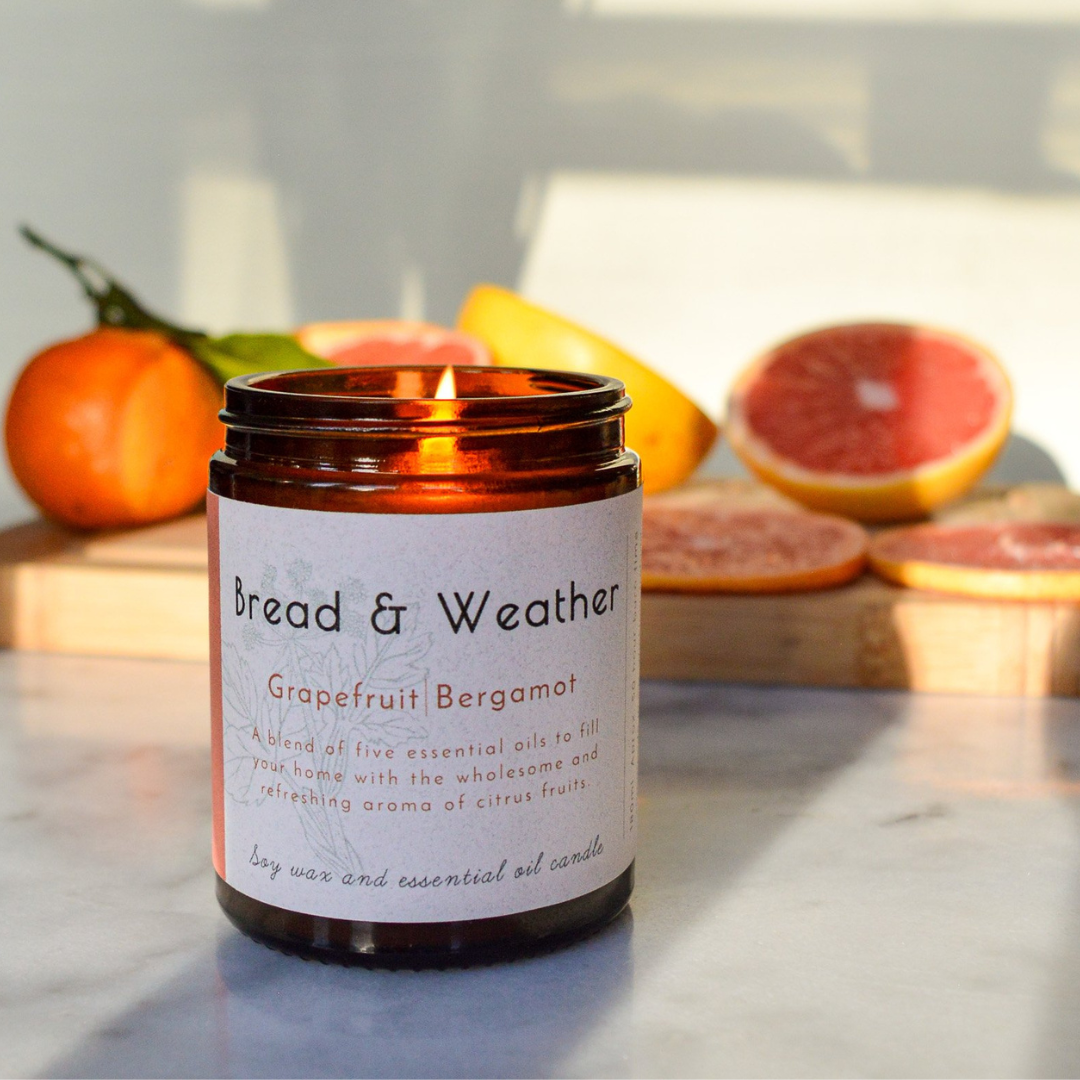 Bread and Weather - Grapefruit Bergamot Essential Oil Soy Candle