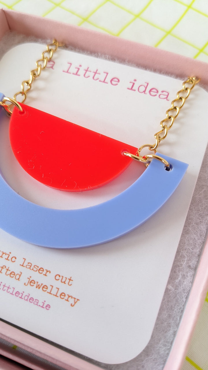 Retro Semi Circle Statement Necklace