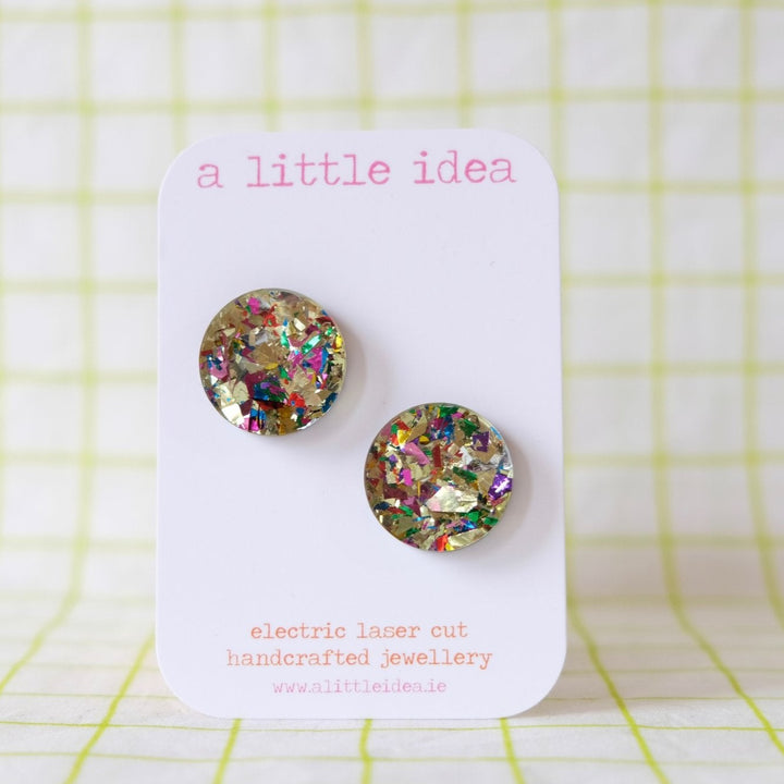 A Little Idea - Sparkle Circle Statement Earring