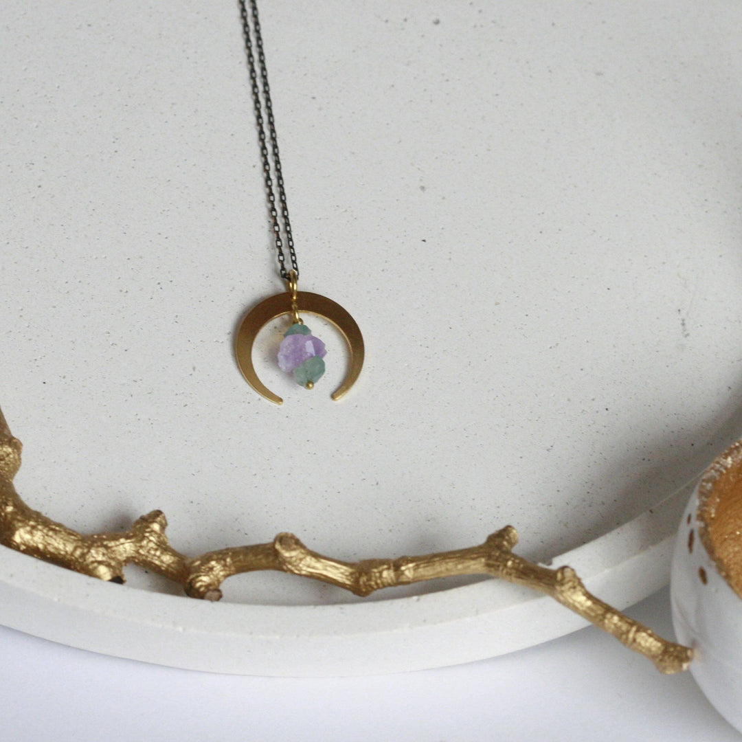 Amethyst and Apatite | Crystal Necklace from Kaiko