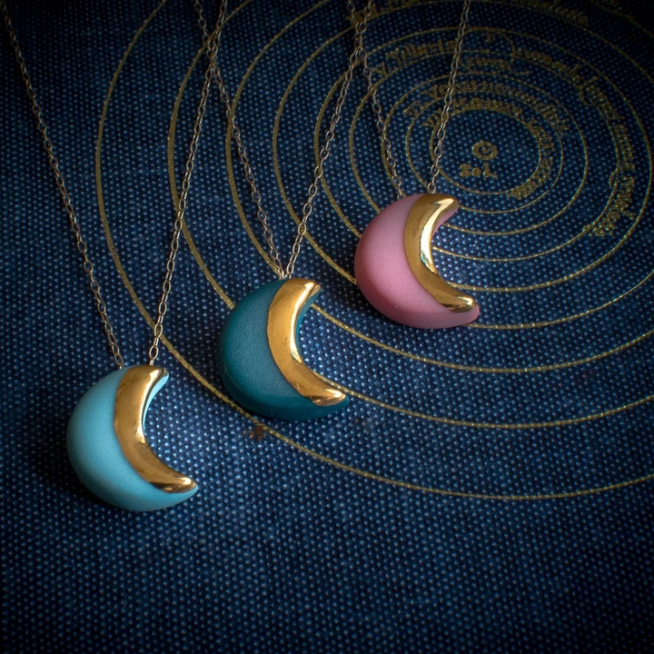 Crescent Moon Necklace by Danu