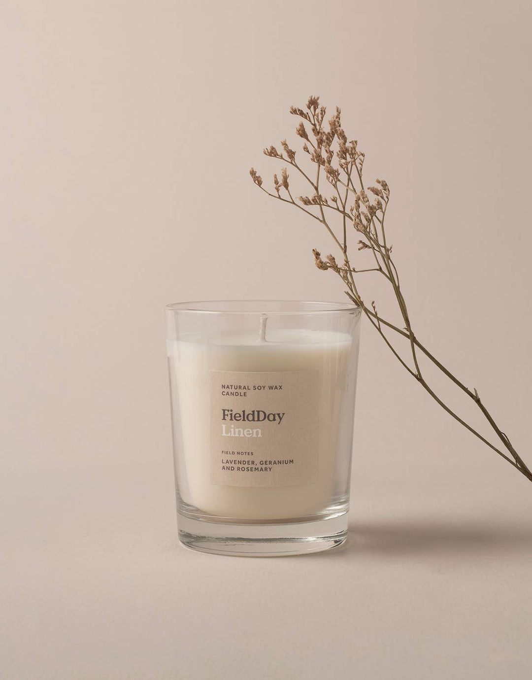 Linen Large Vegetable Soy Wax Candle from Field Day