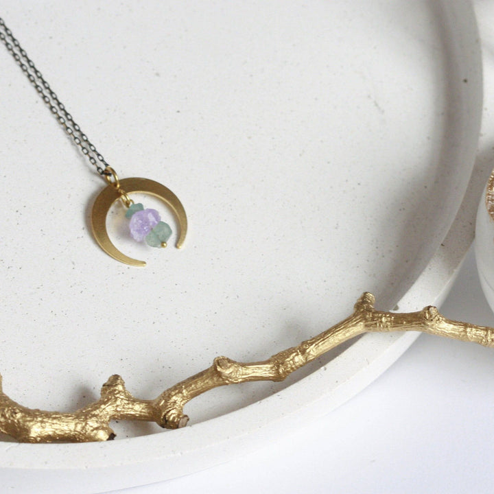 Amethyst and Apatite | Crystal Necklace from Kaiko