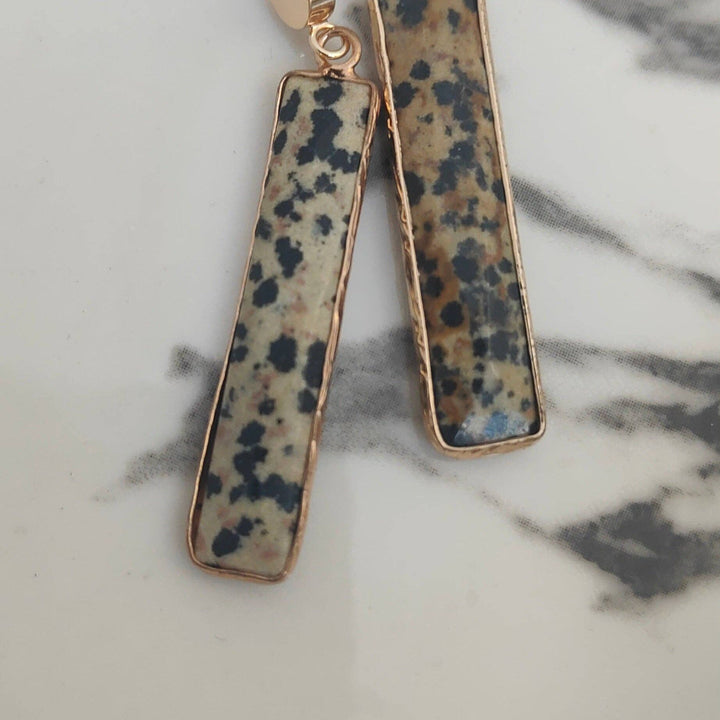 Leopard Bar Earrings by Kyna Maree